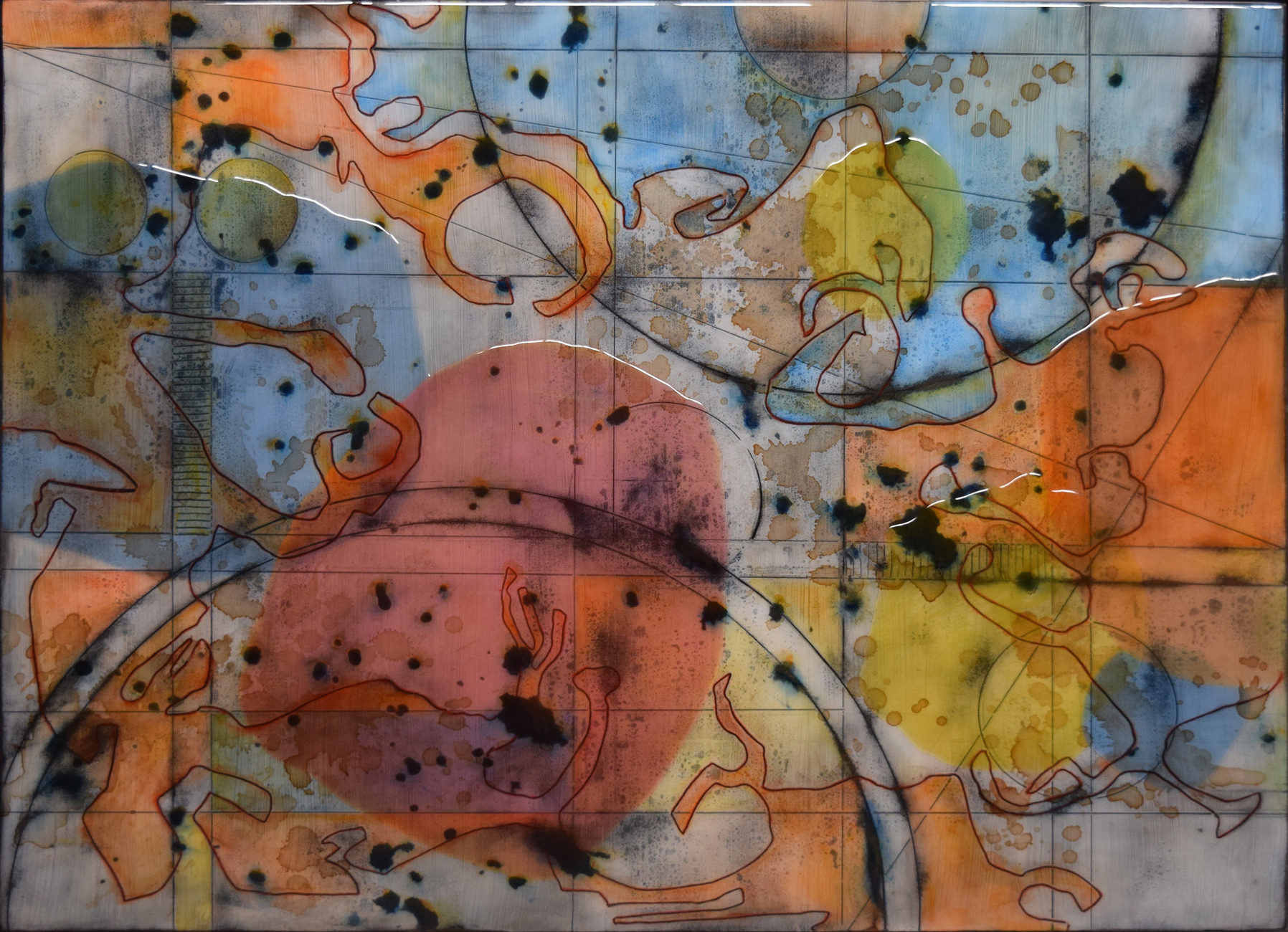 1796x1300 Cartogram 5 By Ken Sloan. (Abstract Epoxy Resin Painting - Resin Painting