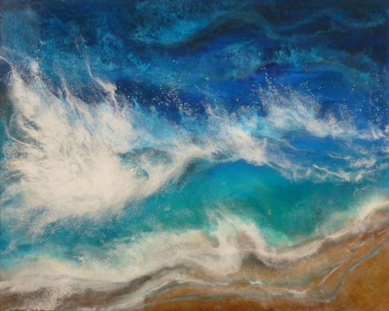 770x616 Saatchi Art White Waves, Seascape, Resin Painting Painting By - Resin Painting