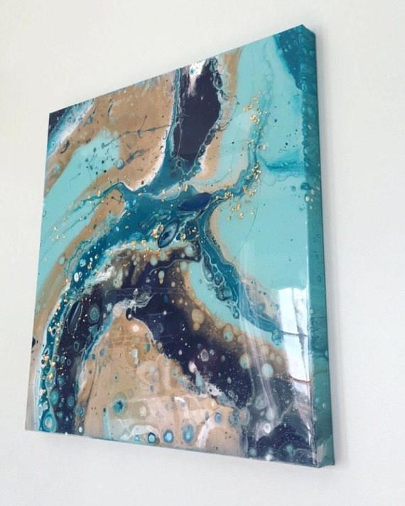 570x712 Blue Plasma - Resin Painting