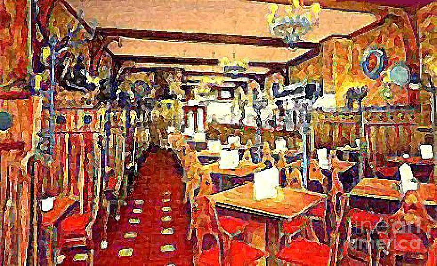 900x548 Roth's Grill And Restaurant In New York City Around 1930 Painting - Restaurant Painting