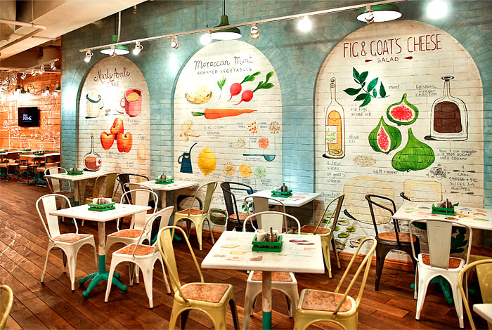 700x470 Restaurant So Luxuriantly Adorned With Graffiti - Restaurant Wall Painting
