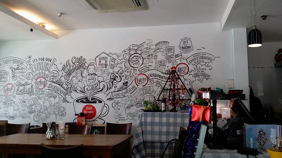 550x309 Wall Painting In The Restaurant - Restaurant Wall Painting