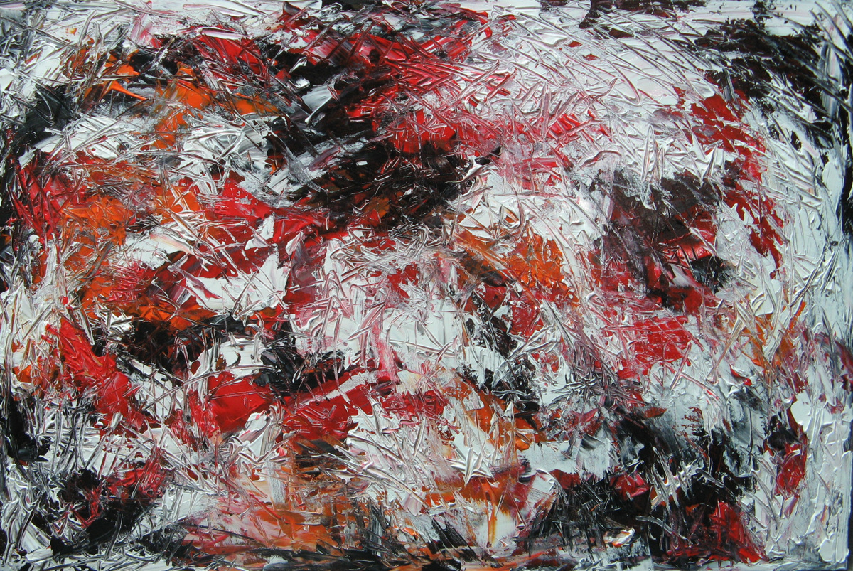 1200x803 Abstract Acrylic Paintings Urban Landscape Resurrection By - Resurrection Abstract Painting