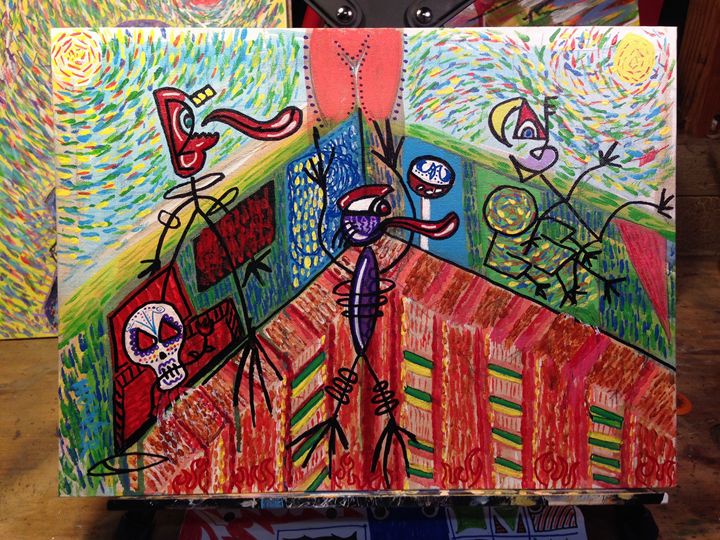 720x540 Birth, Death, Resurrection - Resurrection Abstract Painting