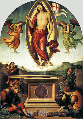 279x400 Resurrection Of Christ Perugino Painting Reproduction 8565 - Resurrection Of Christ Painting