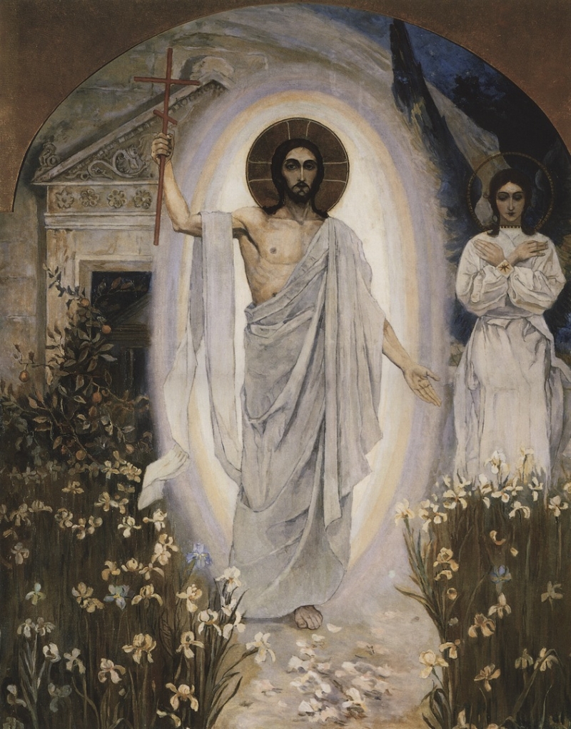 800x1021 Resurrection Painting Mikhail Vasilevich Nesterov Oil Paintings - Resurrection Painting