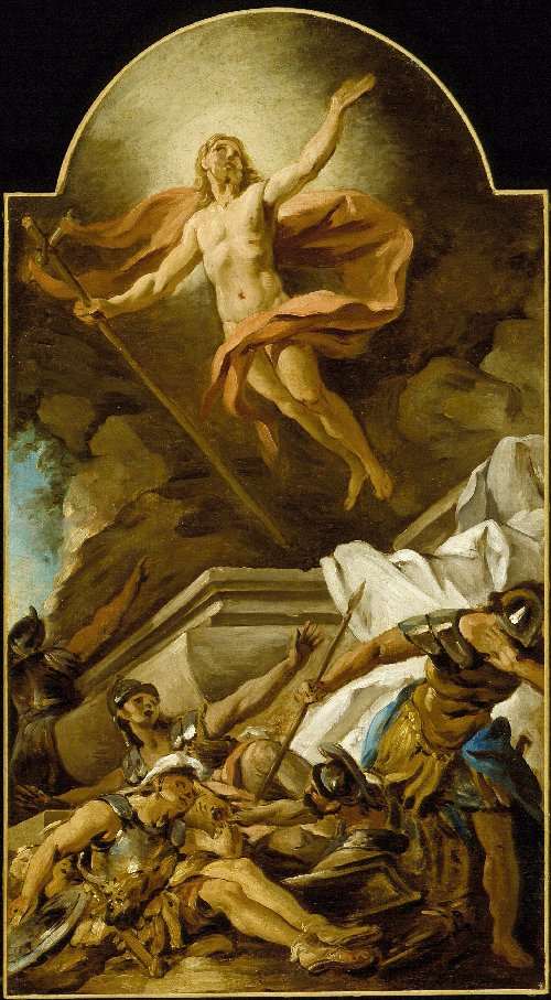 500x907 The Resurrection Painting Jean Francois De Troy Oil Paintings - Resurrection Painting