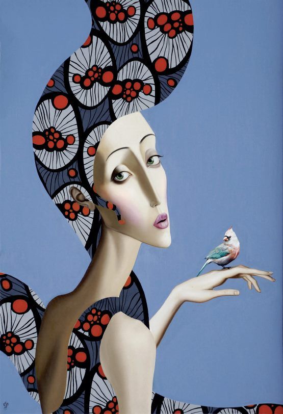 555x812 Vintage Ladies Display Charm And Style In Retro Paintings - Retro Painting