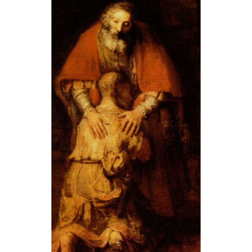 500x500 The Return Of The Prodigal Son Personalized Prayer Card (Priced - Return Of The Prodigal Son Painting