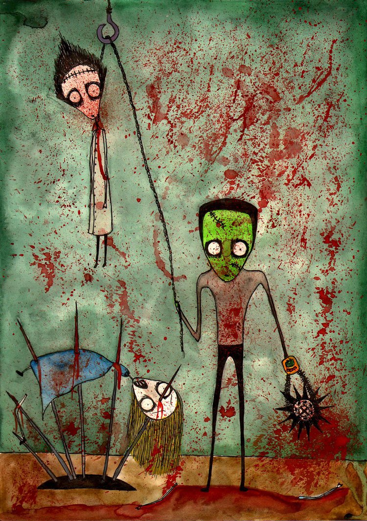 750x1066 Frankenboy's Revenge By Artofmadamegrotesque - Revenge Painting