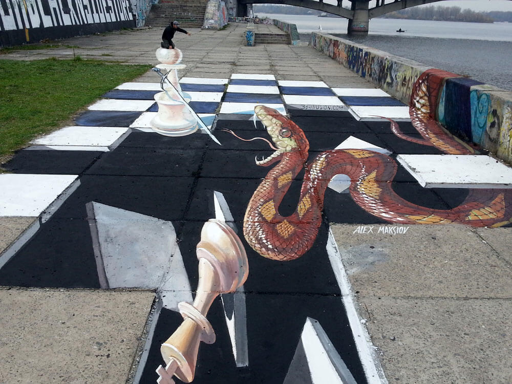 1000x750 Revenge New 3d Street Painting In Kiev, Ukraine 3d Street - Revenge Painting