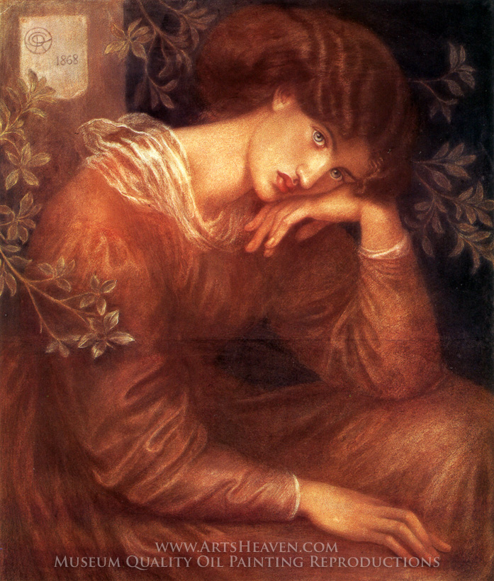 697x820 Reproduction Painting Dante Gabriel Rossetti Reverie, Hand Painted - Reverie Painting
