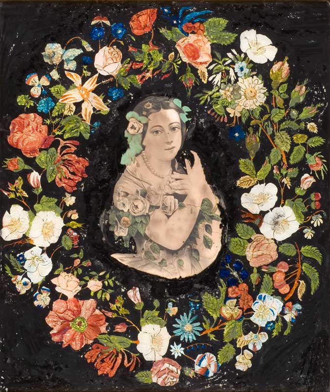 675x800 Foiled Tinsel Painting In America American Folk Art Museum - Reverse Painting On Glass Artists