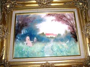 300x225 Pair Of Stunning Vintage Reverse Paintings On Glass By Artist - Reverse Painting On Glass Artists