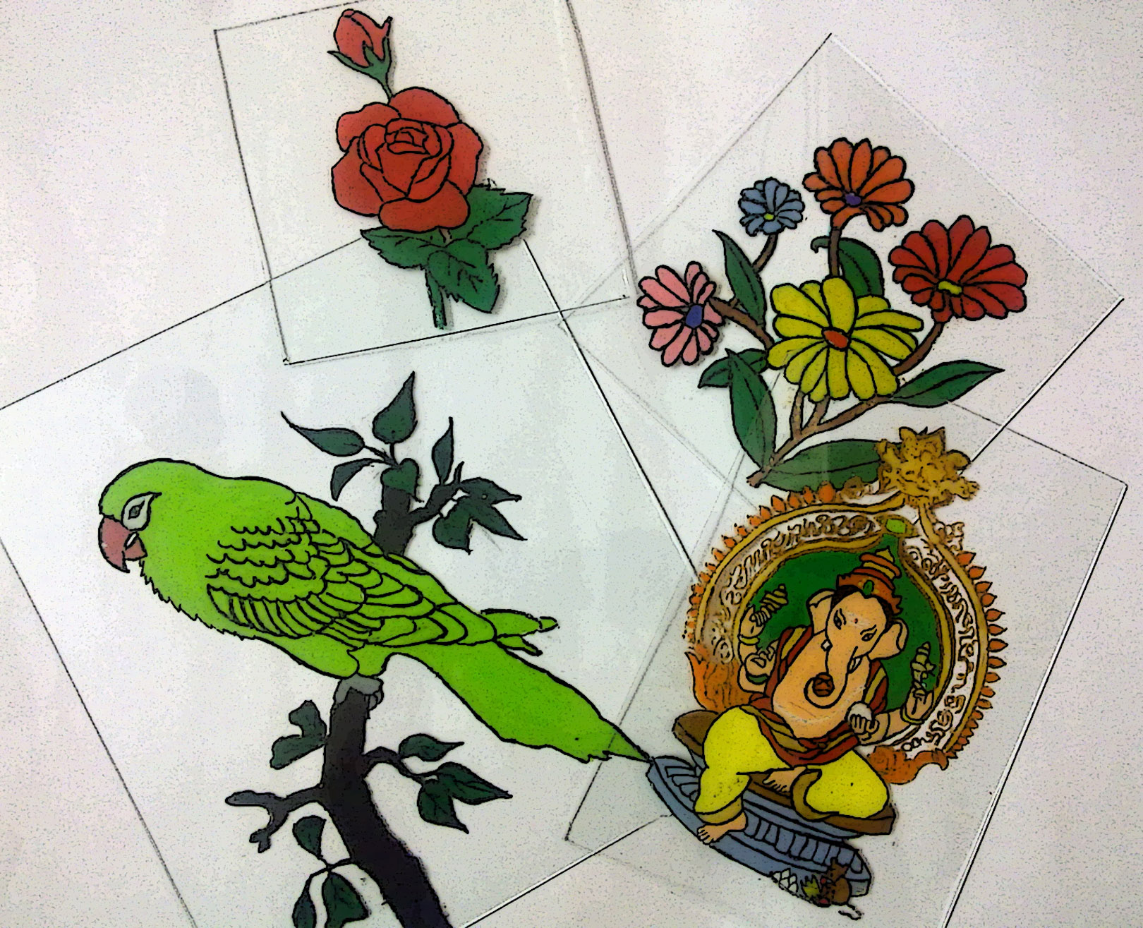 1620x1315 How To Make A Reverse Glass Painting Art Platter - Reverse Painting On Glass With Acrylics