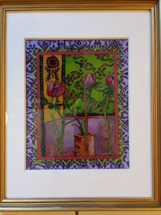 236x315 Anemones - Reverse Painting On Glass With Acrylics