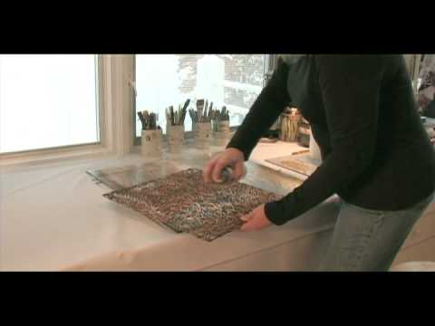 480x360 Kim Grant Original Acrylic Painting On Plexiglass - Reverse Painting On Plexiglass