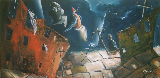 640x312 Tanaselea Cristian Florin Artwork Reverse Perspective Unfinished - Reverse Perspective Painting