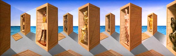 610x194 Les Illusions D'Optique De Patrick Hughes - Reverse Perspective Painting