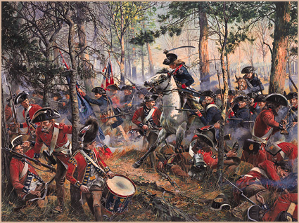 425x318 American Revolution Battles - Revolutionary War Battle Painting