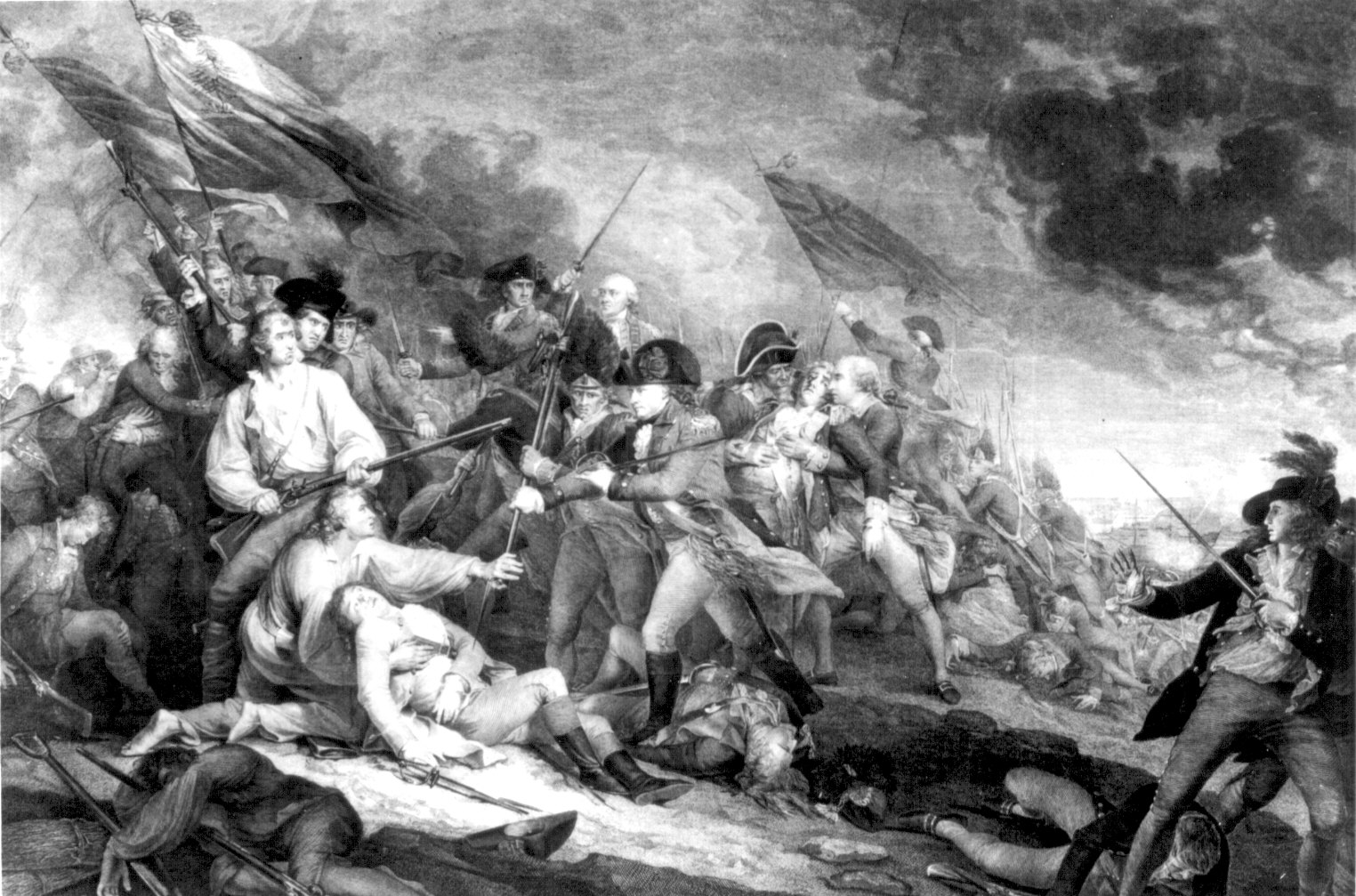 1524x1007 Antique Prints Blog John Trumbull's Prints Of The American Revolution - Revolutionary War Battle Painting