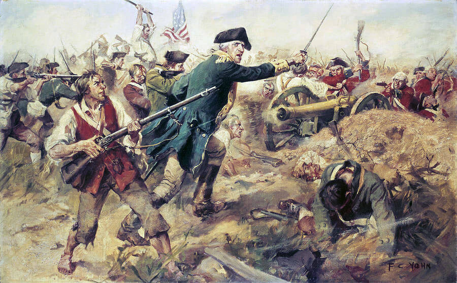 900x557 Battle Of Bennington - Revolutionary War Battle Painting