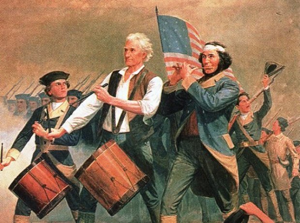 620x460 Musicians In Battle Pictures Of The Brave And The Bold - Revolutionary War Drummer Painting