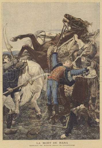 355x512 The Death Of Bara - Revolutionary War Drummer Painting