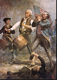 242x336 The Eleazer Burbank House - Revolutionary War Drummer Painting
