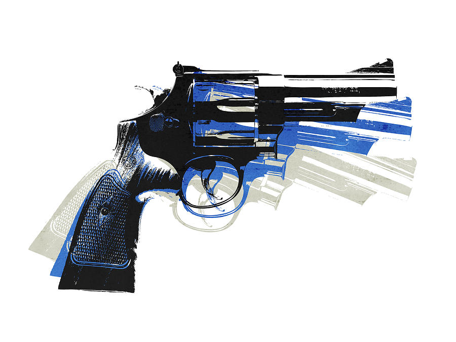 900x675 Pistol Art Fine Art America - Revolver Painting
