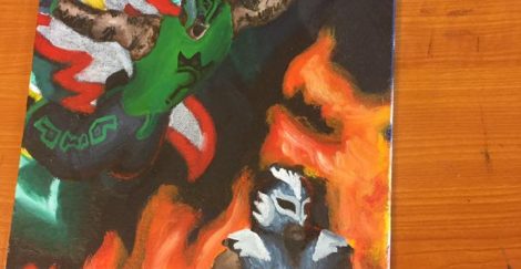 470x243 Wwe Rey Mysterio - Rey Mysterio Painting