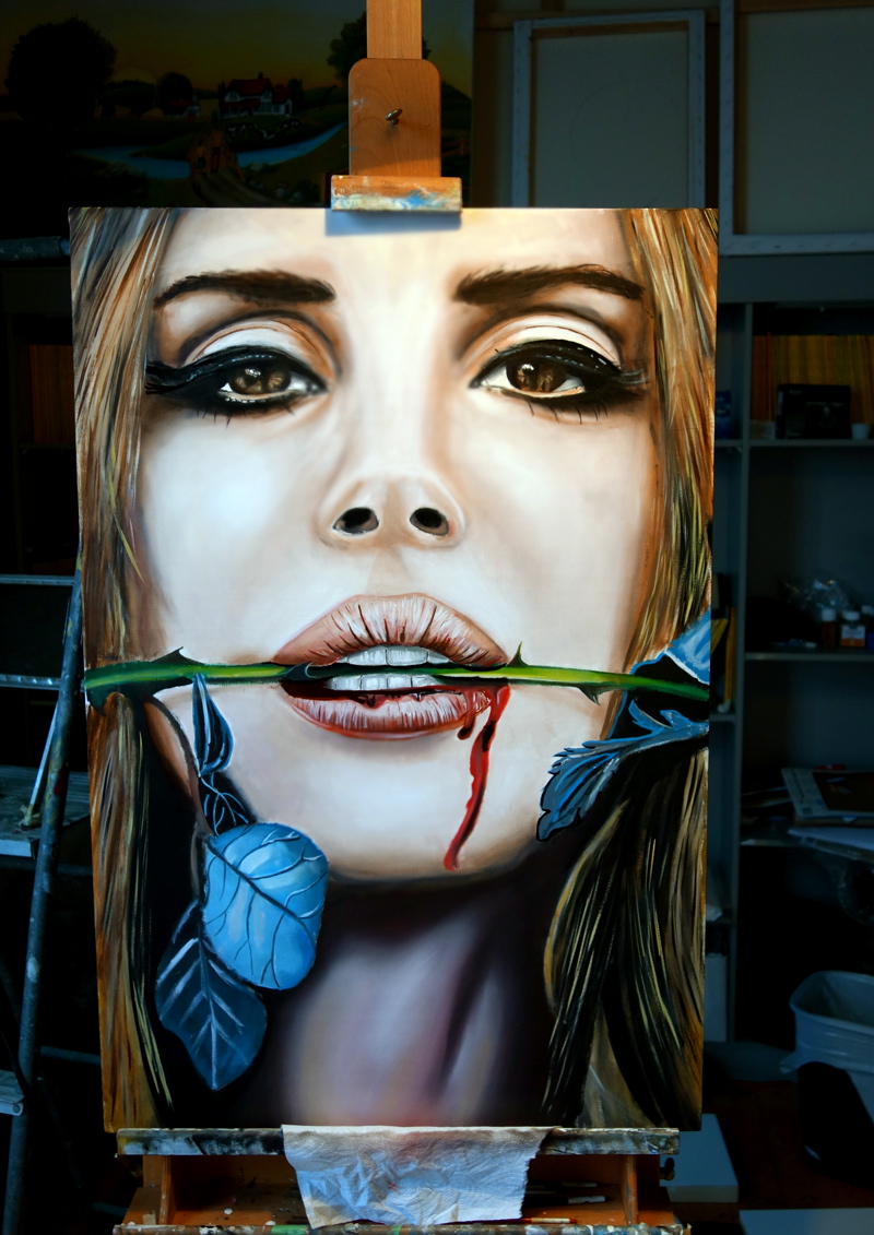 800x1131 Lana Del Rey Painting Almost Done - Rey Painting