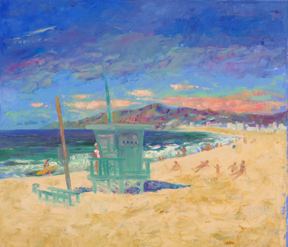 1000x858 Marina Del Rey Beach Tatiana Grudinina - Rey Painting