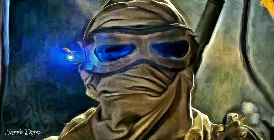 900x463 Star Wars Rey Painting By Leonardo Digenio - Rey Painting