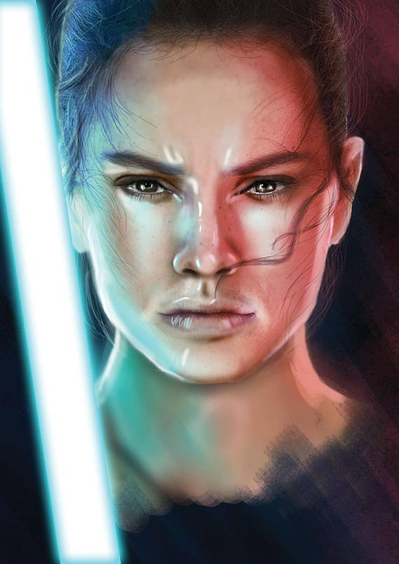 Rey Star Wars Painting at PaintingValley.com | Explore collection of ...