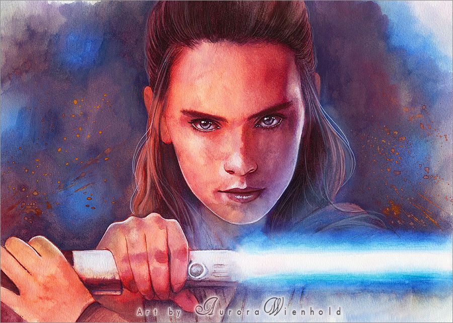 900x641 We'Ll See Each Other Again - Rey Star Wars Painting