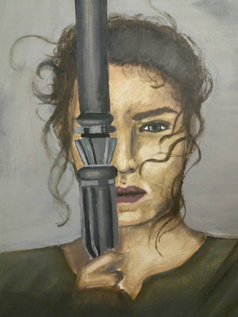 774x1032 Rey From Star Wars Realistic Painting By Carlotazoe - Rey Star Wars Painting