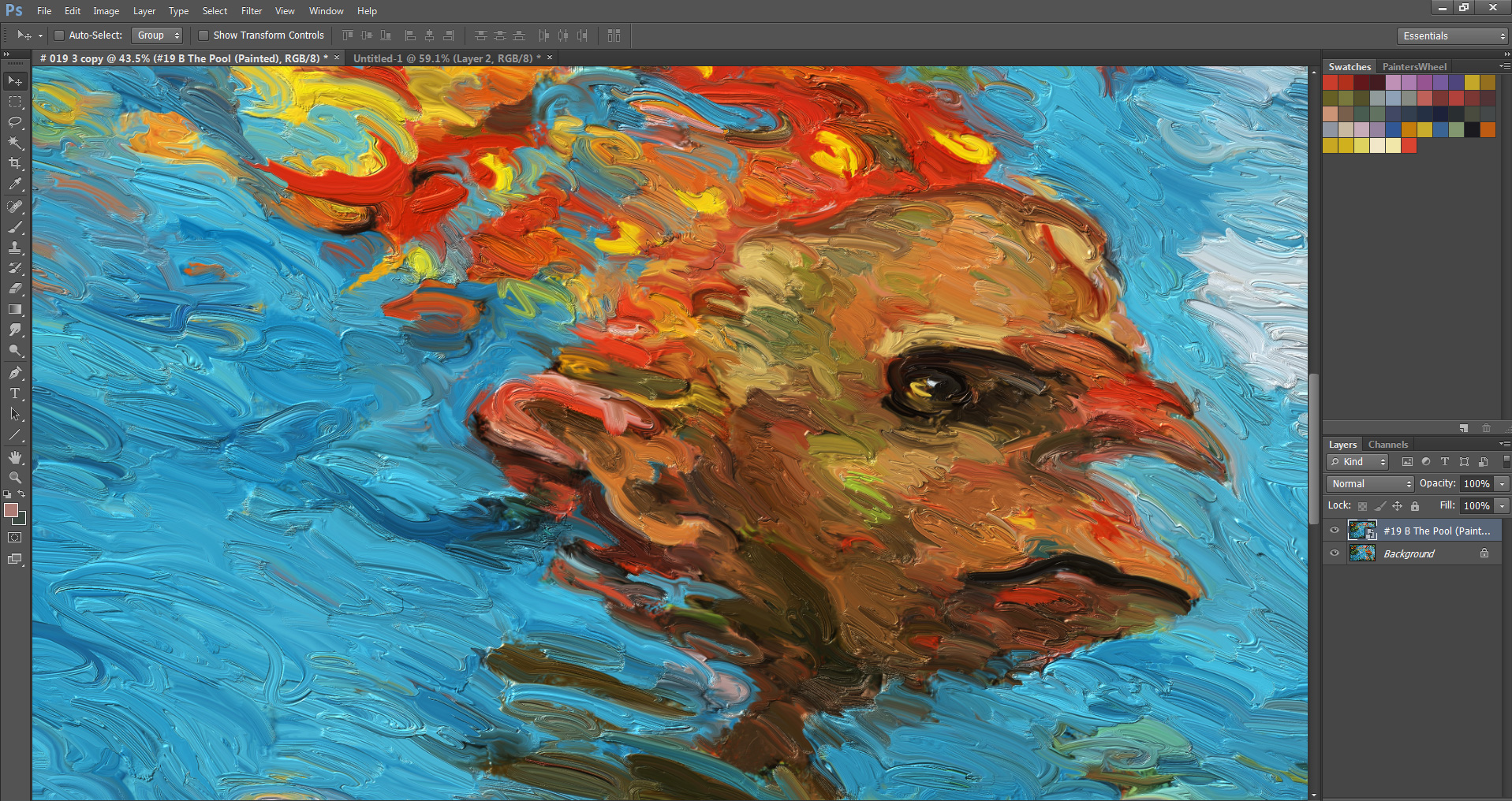 1917x1016 New Art ( 19b) The Pool [Revised As Painting] Art Amp Criticism - Rgb Painting