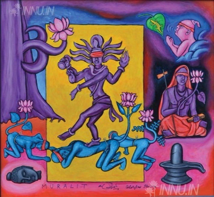 711x655 Art Prints Murali T Glorified Slavery Buy Innu Art Store - Rgb Painting