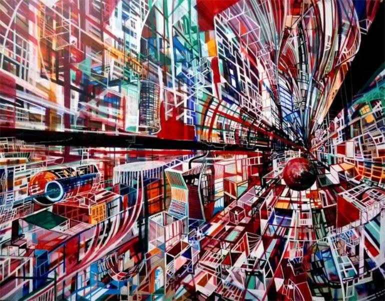 770x602 Saatchi Art Rgb City Painting By Joao Trindade - Rgb Painting