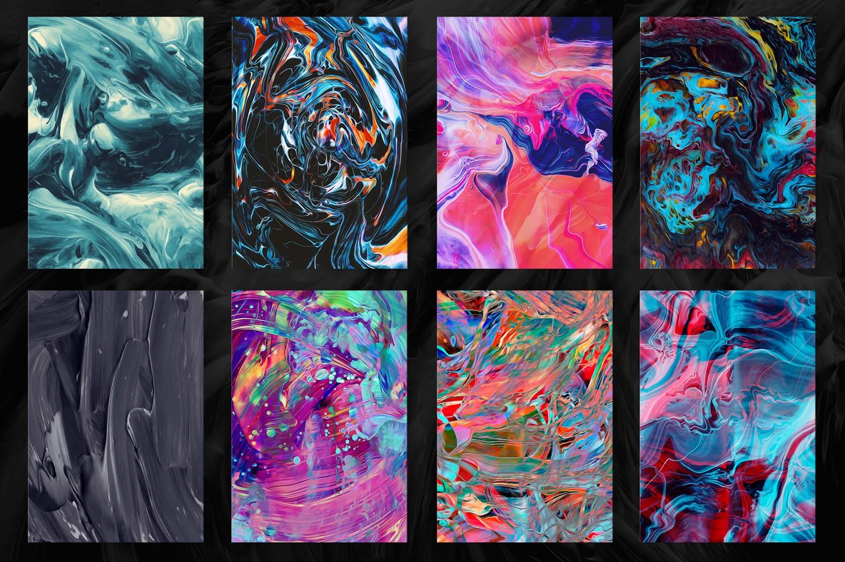 1184x788 Electric New Artwork From Jim Lepage Abstract Paint Remix Vol. 3 - Rgb Painting