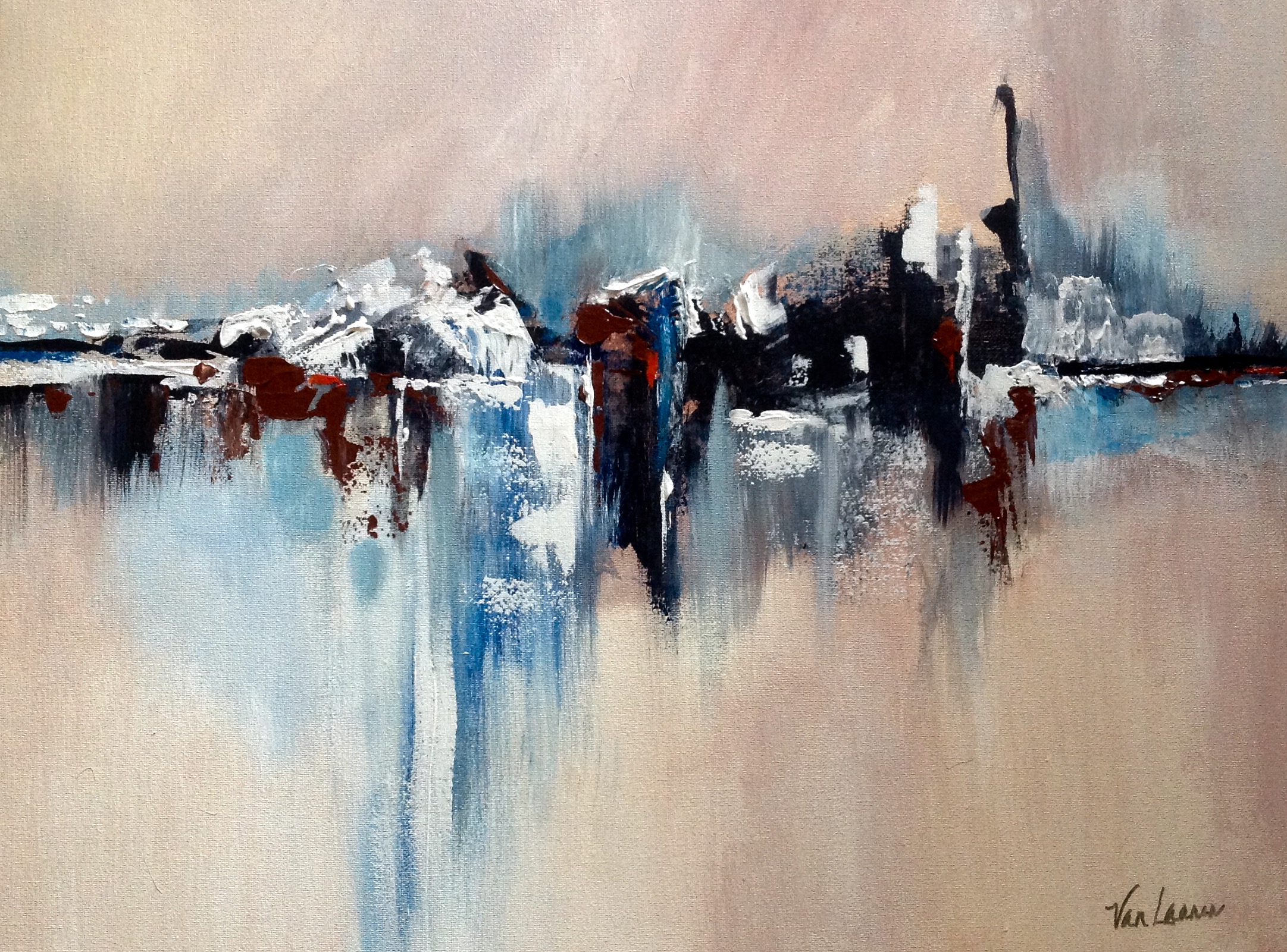 2163x1601 Pamela Van Laanen Artwork Rhapsody In Blue Original Painting - Rhapsody Painting