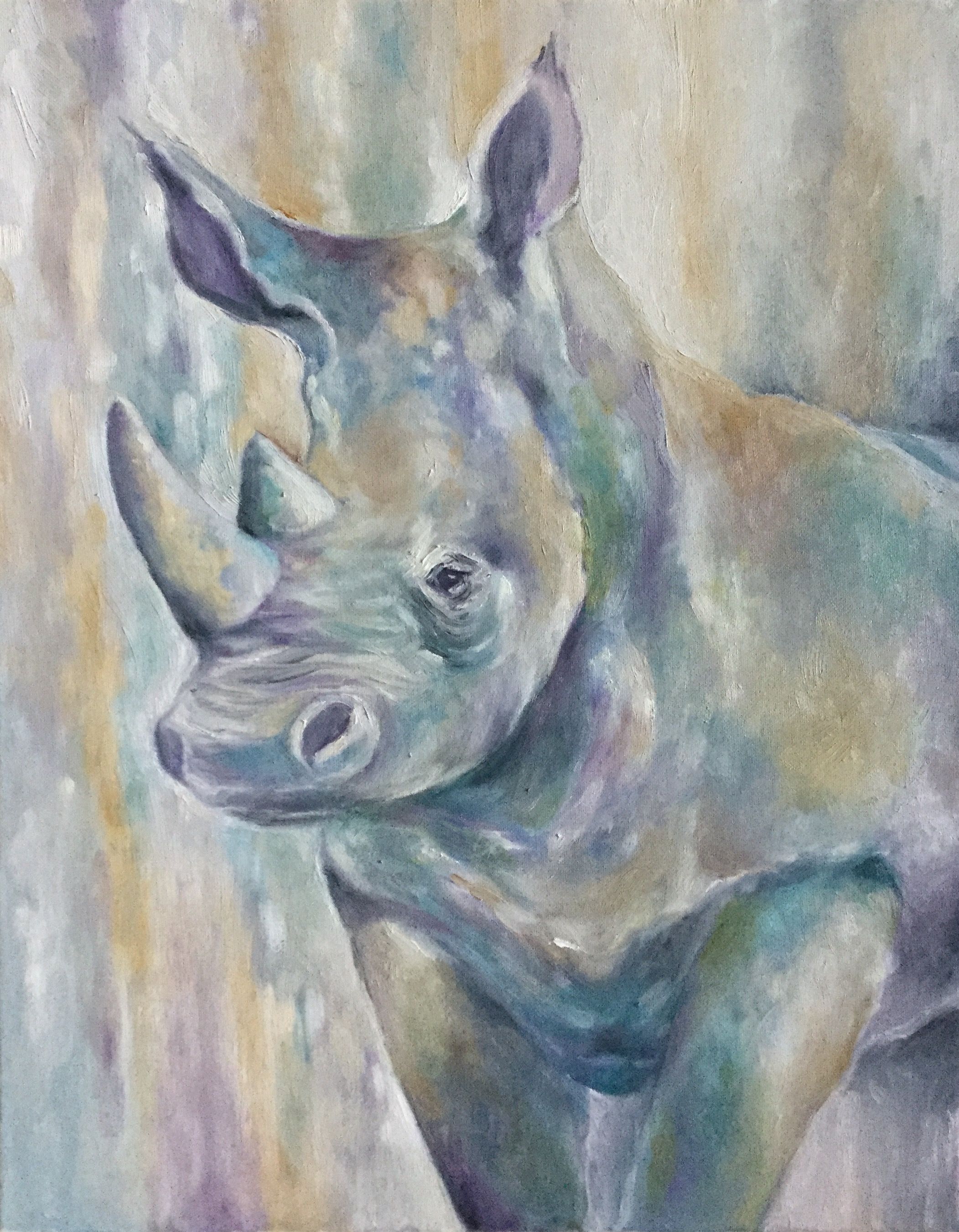 Rhino Painting at PaintingValley.com | Explore collection of Rhino Painting