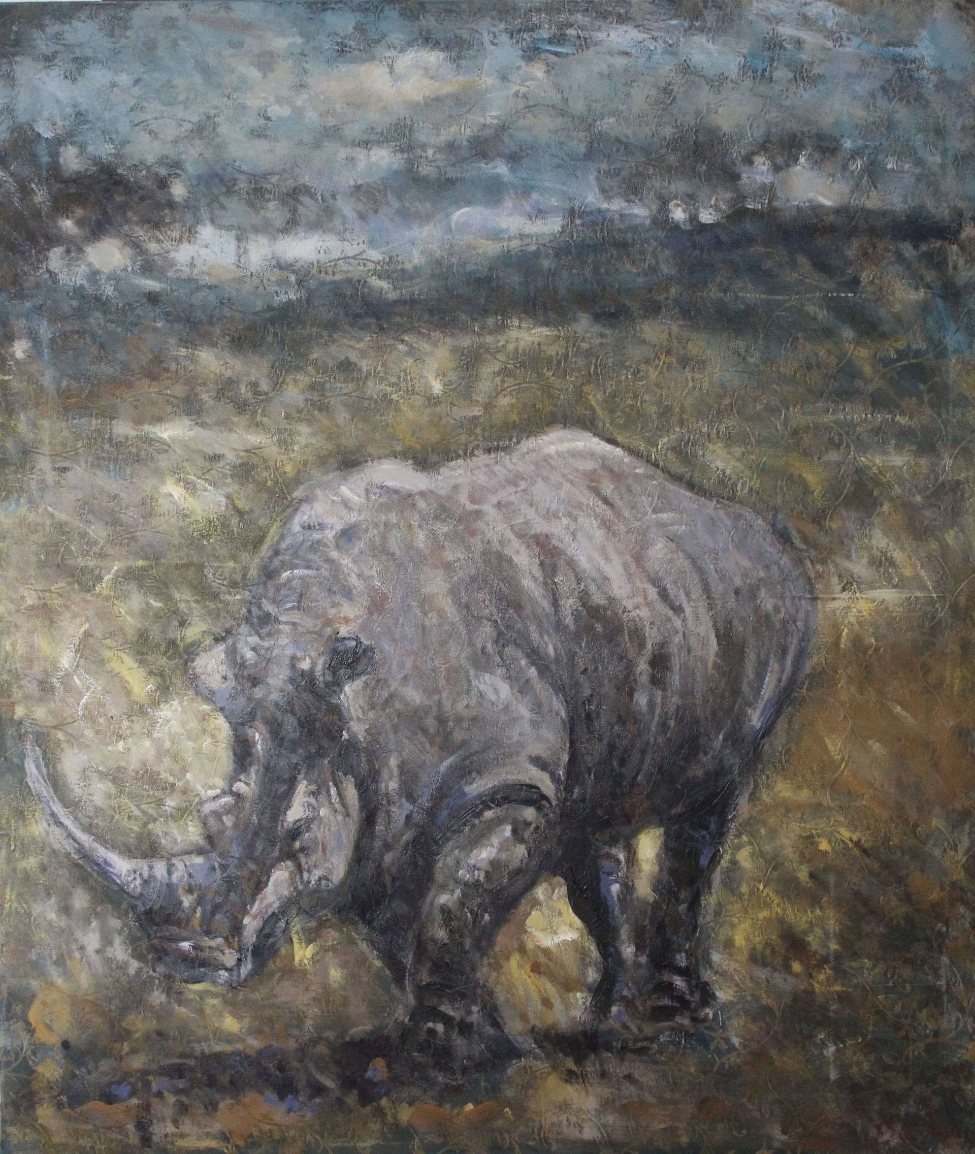 Rhinoceros Painting at PaintingValley.com | Explore collection of ...