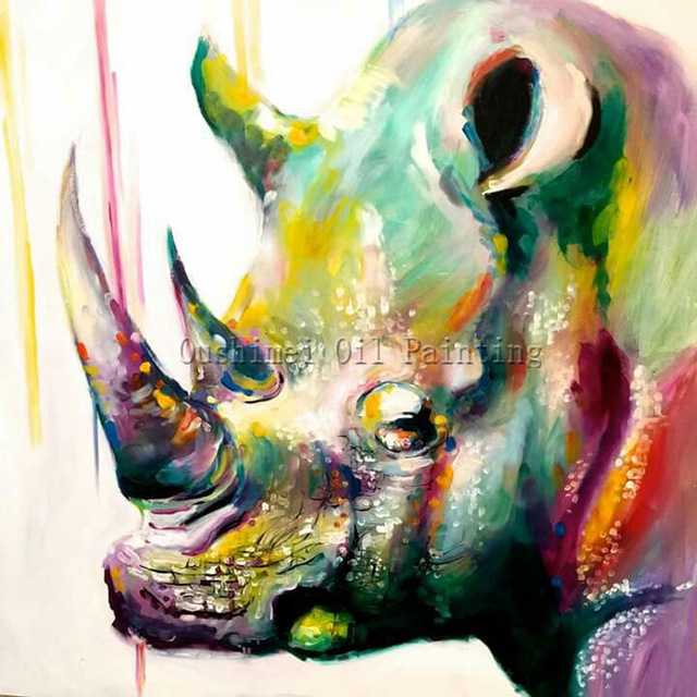 Rhinoceros Painting at PaintingValley.com | Explore collection of ...