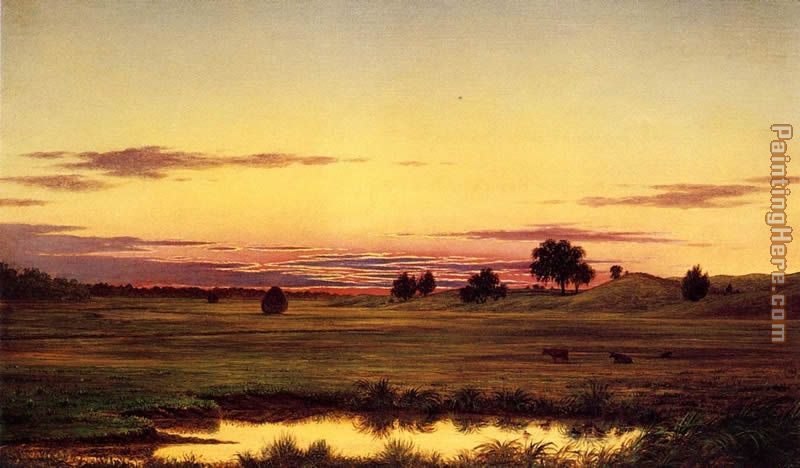 800x468 Martin Johnson Heade Sunset, Rhode Island Painting Anysize 50% Off - Rhode Island Painting