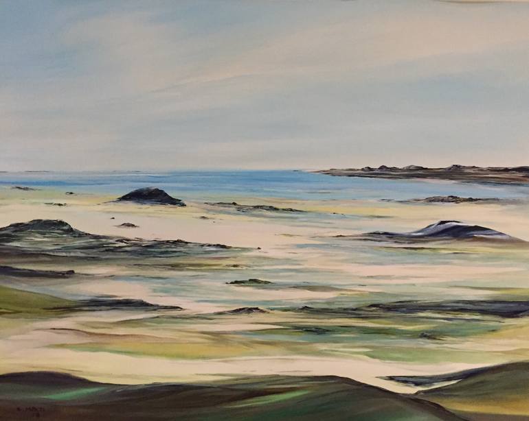 770x614 Saatchi Art Rhode Island Coast Painting By Steve Monti - Rhode Island Painting