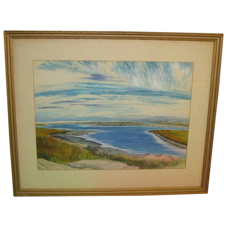 740x740 Vintage 1962 John Day - Rhode Island Painting