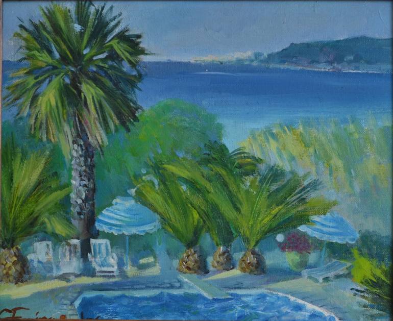 770x629 Saatchi Art Island Of Rhodes Painting By Gregory Fomin - Rhodes Painting