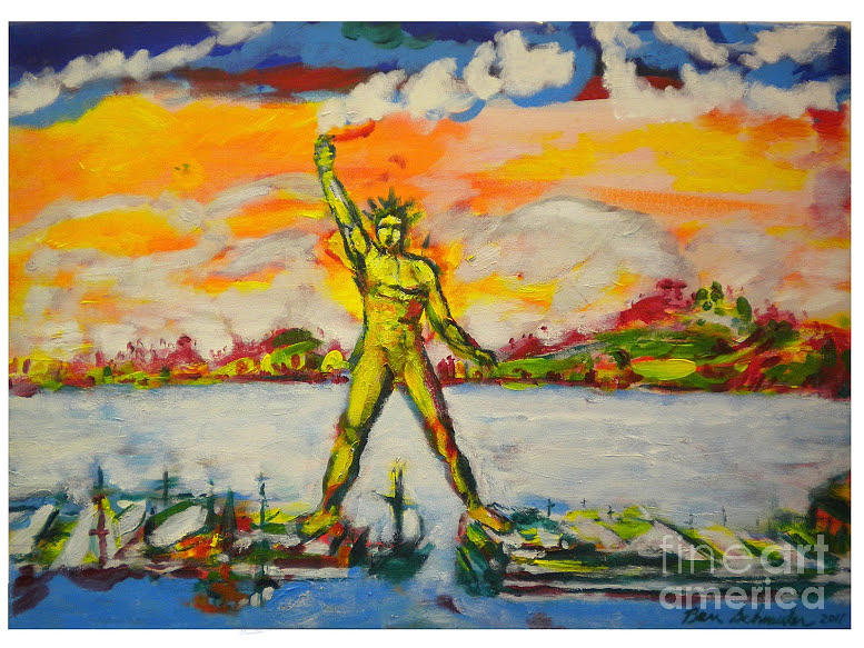 777x583 The Colossus Of Rhodes Painting By Ben Schneider - Rhodes Painting